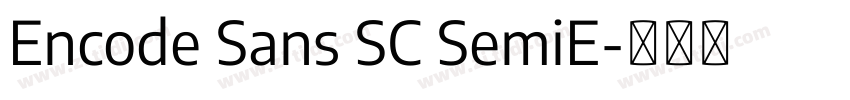 Encode Sans SC SemiE字体转换